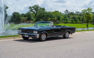 1964 Pontiac Lemans PHS Docs, Triple Black, GTO Badged, Power Top, Classic Pontiac Style