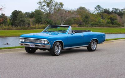 1966 Chevrolet Chevelle Malibu Convertible, Marina Blue, Fresh Restoration