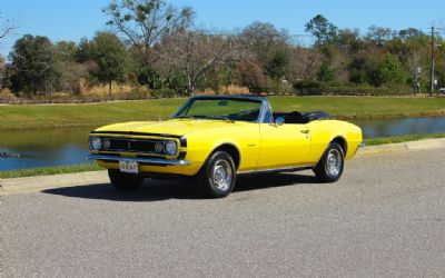1967 Chevrolet Camaro Convertible Rotisserie Restored, Believed Matching Numbers 327 V8
